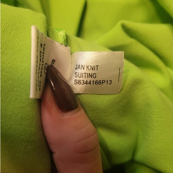 DVF Electric Lime Bubble Mini Skirt Sz 6 Fun Flirty EUC - Picture 11 of 15